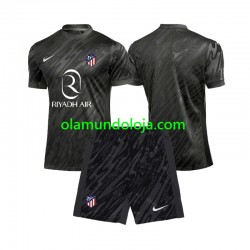 Camisola Atlético Madrid Guarda-redes Criança Equipamento Primeiro 2024-2025 Manga Curta